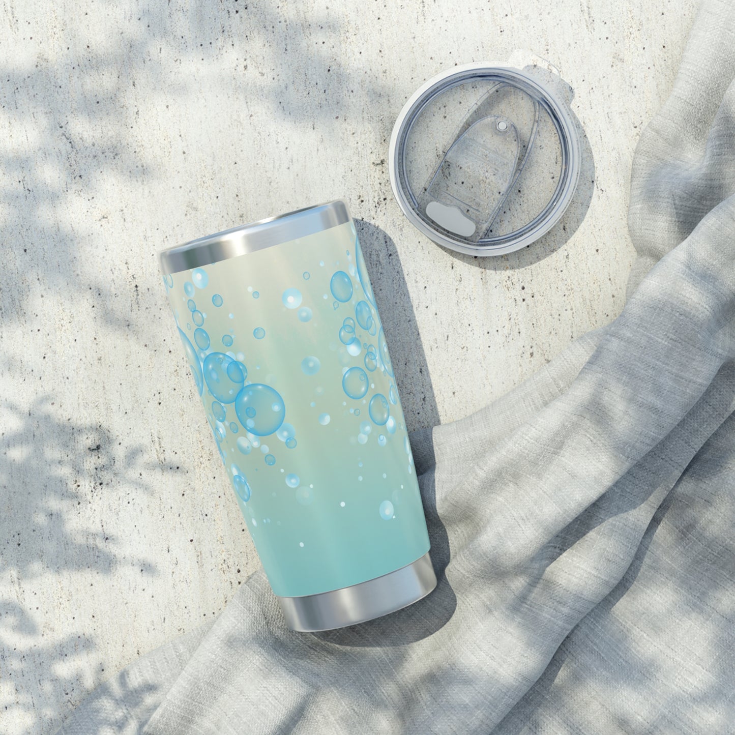 Water Bubble Bliss – Amber Coast | 20oz Tumbler (Effortless Calm Collection)
