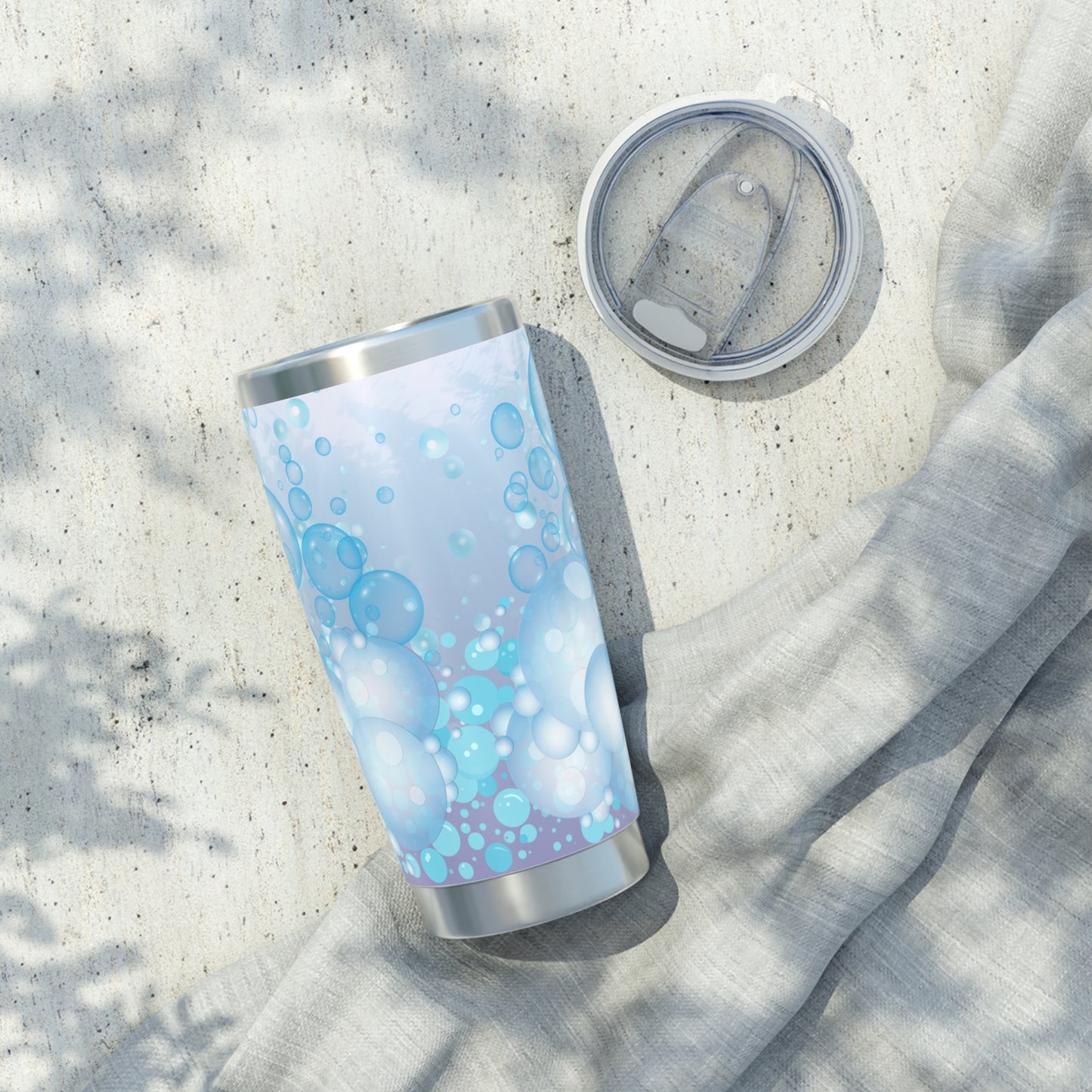 Water Bubble Bliss – Pink Horizon | 20oz Tumbler (Effortless Calm Collection)