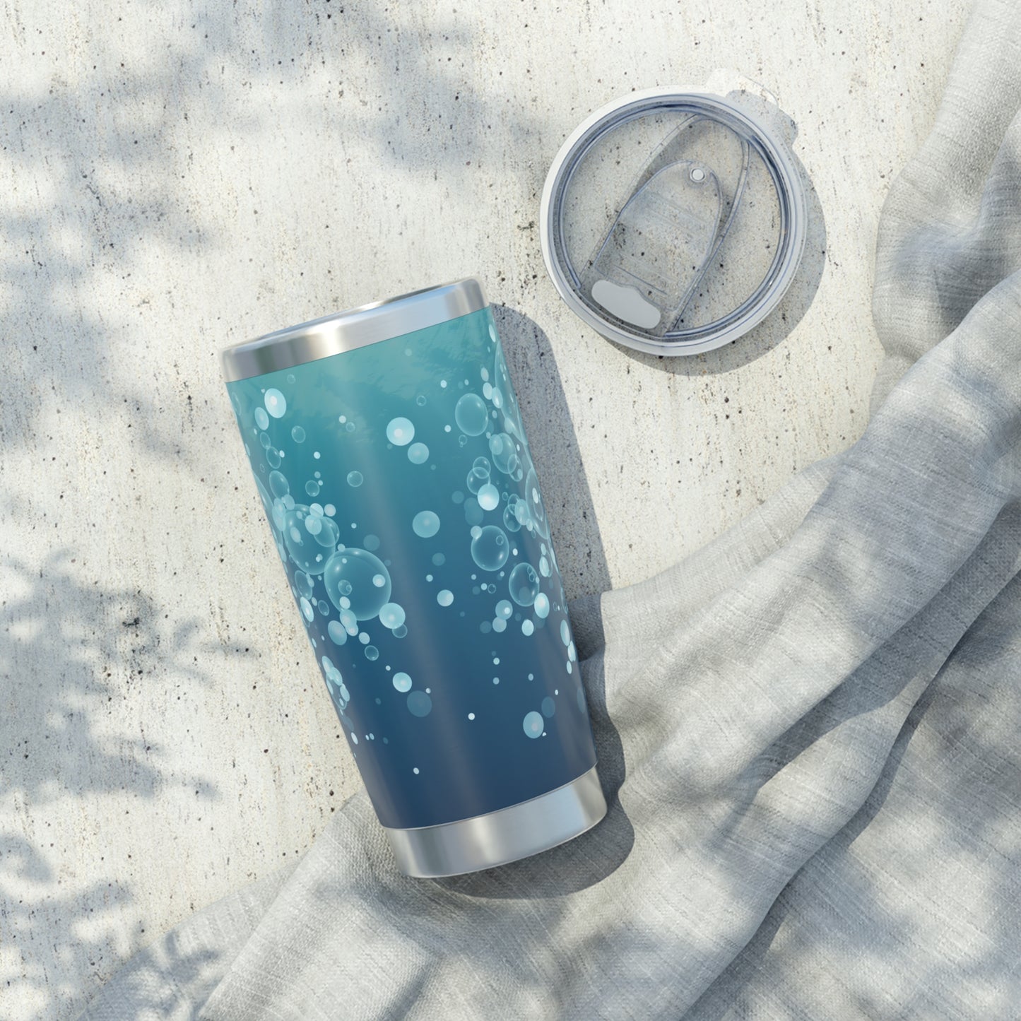 Water Bubble Bliss – Icy Depths | 20oz Tumbler (Effortless Calm Collection)