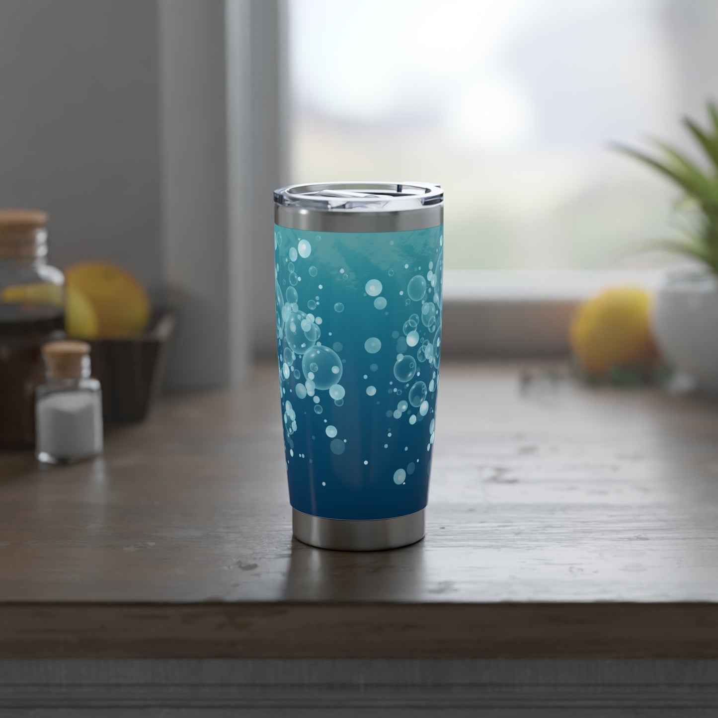 Water Bubble Bliss – Icy Depths | 20oz Tumbler (Effortless Calm Collection)