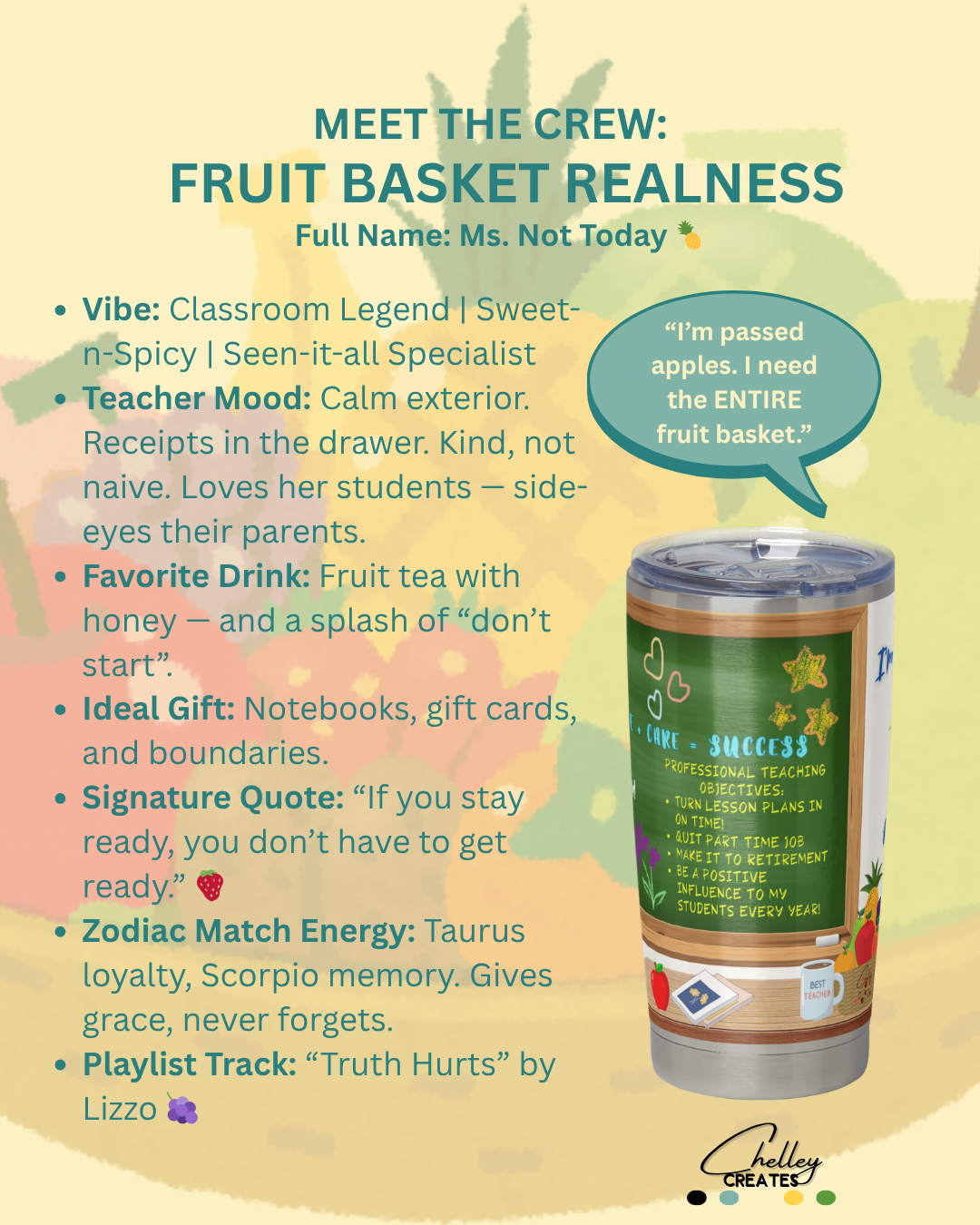 Fruit Basket Realness – Wild Bunch Edition | Tumbler Crew by ChelleyCreates