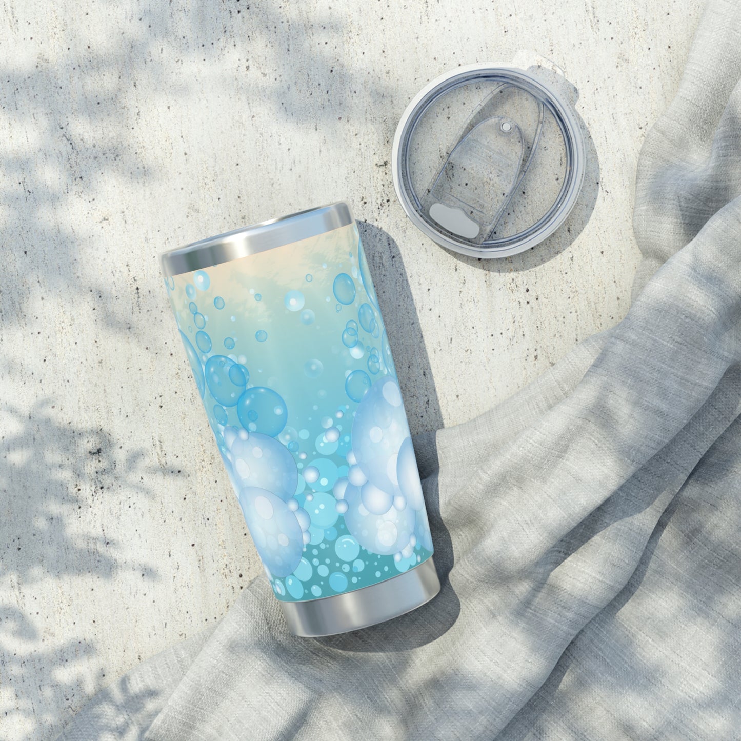 Water Bubble Bliss – Sunset Drift | 20oz Tumbler (Effortless Calm Collection)