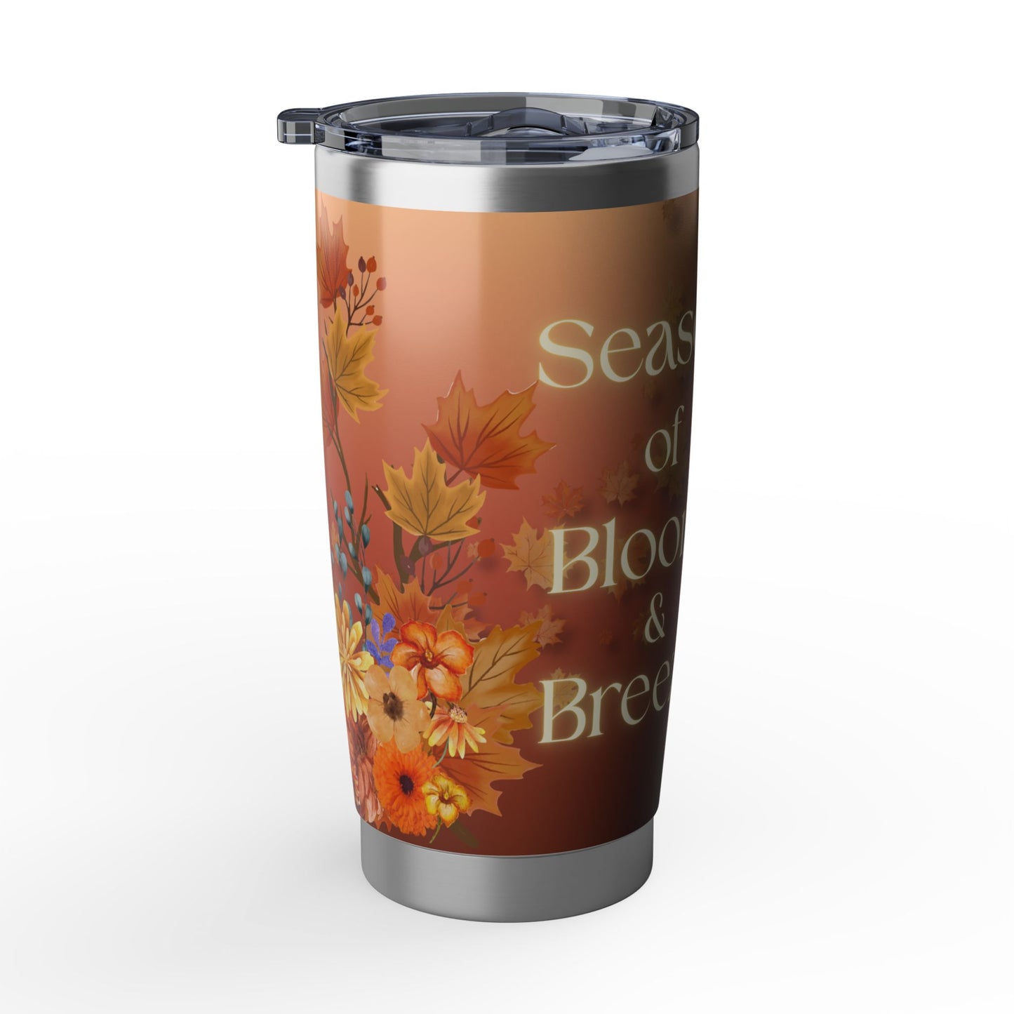 Autumn Blooms 20oz Tumbler — 'Season of Bloom & Breeze' Fall Travel Mug