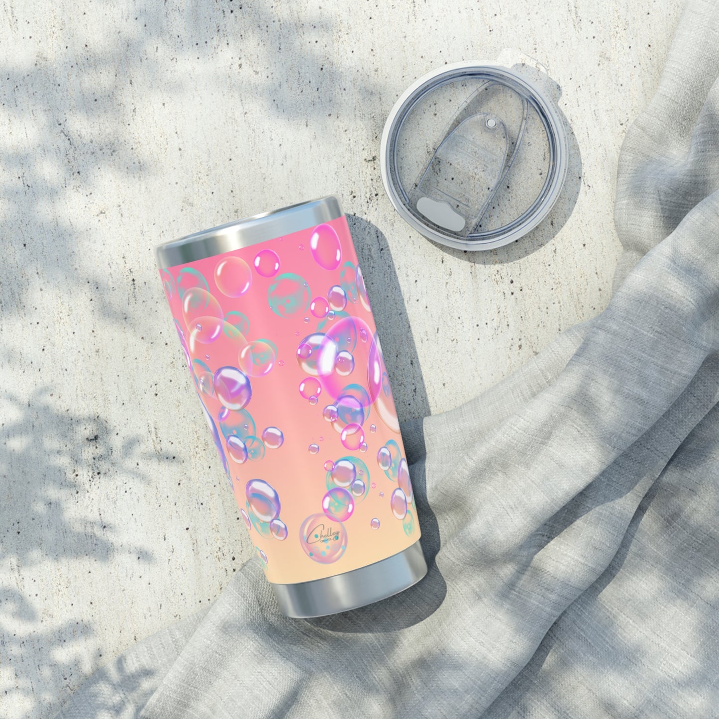 Air Bubble Bliss – Amber Drift | 20oz Tumbler (Effortless Calm Collection)