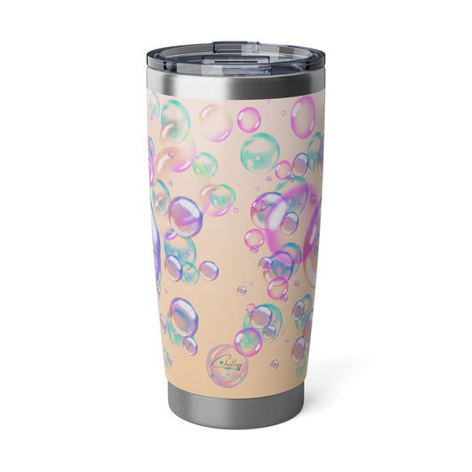Air Bubble Bliss – Peachlight Drift | 20oz Tumbler (Effortless Calm Collection)