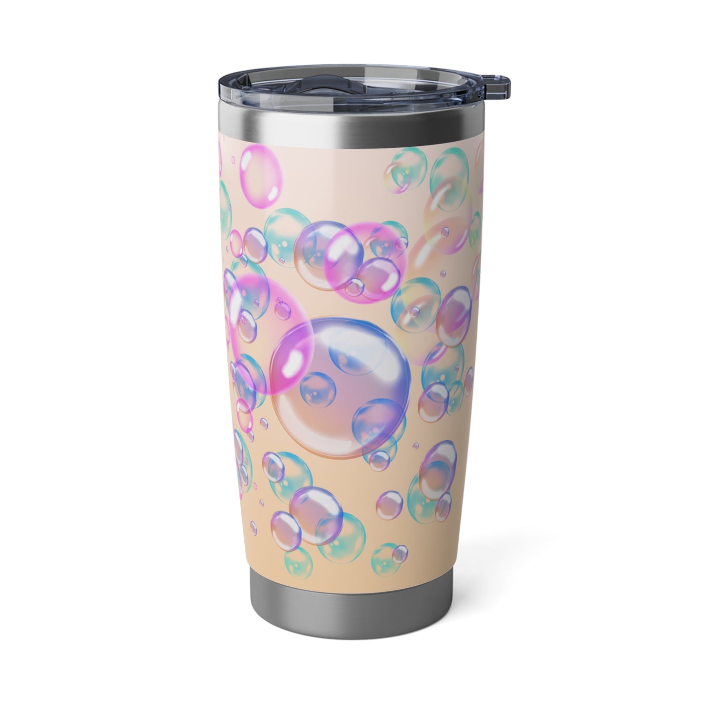 Air Bubble Bliss – Peachlight Drift | 20oz Tumbler (Effortless Calm Collection)