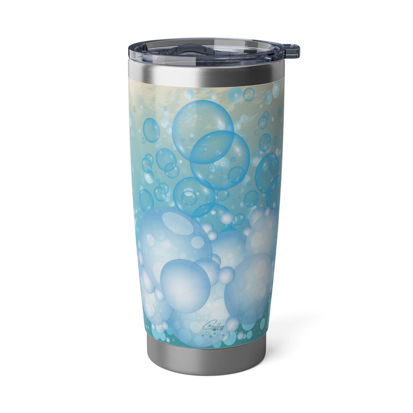 Water Bubble Bliss – Sunset Drift | 20oz Tumbler (Effortless Calm Collection)