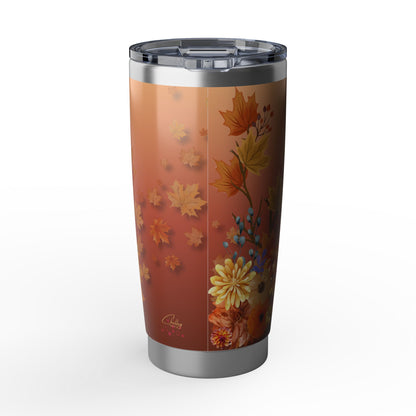 Autumn Blooms 20oz Tumbler — 'Season of Bloom & Breeze' Fall Travel Mug