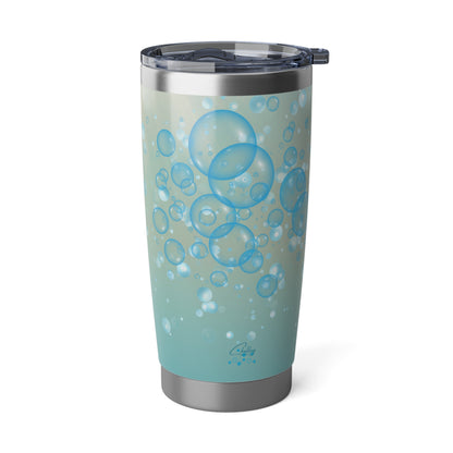 Water Bubble Bliss – Amber Coast | 20oz Tumbler (Effortless Calm Collection)