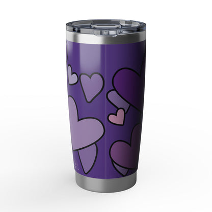 Layered Hearts (Outlined)| Modern Valentine's 20oz Tumbler