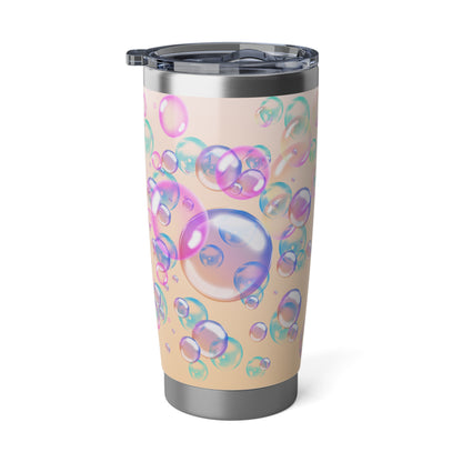Air Bubble Bliss – Peachlight Drift | 20oz Tumbler (Effortless Calm Collection)