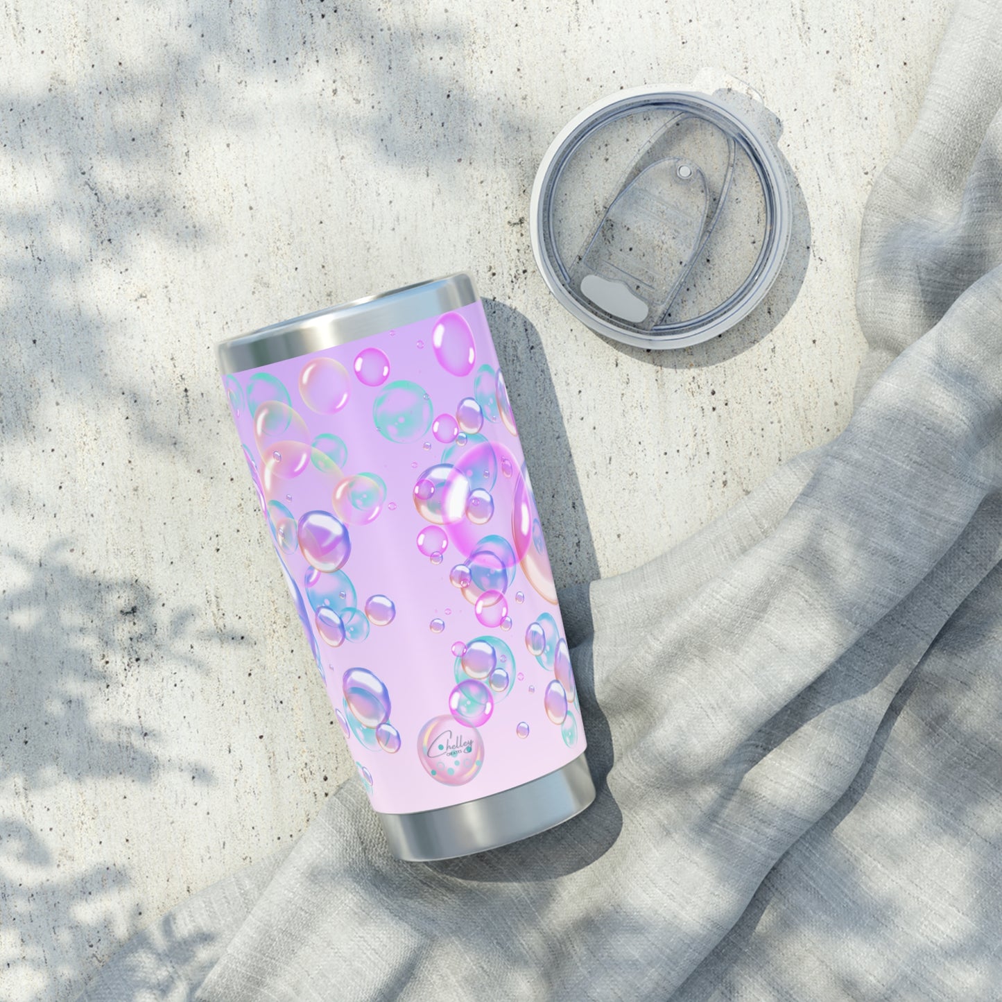 Air Bubble Bliss – Wisteria Fade | 20oz Tumbler (Effortless Calm Collection)