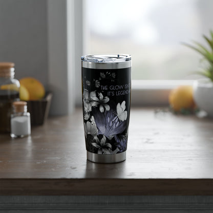 Nocturnal Bloom w/ text | 20oz Floral Tumbler