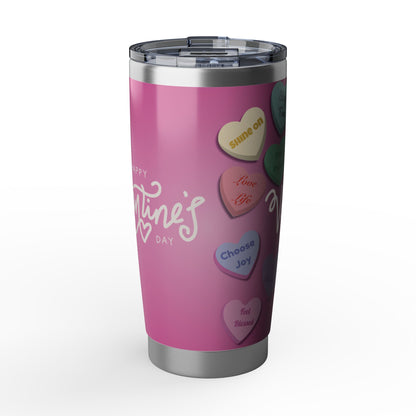 Happy Valentine's Day | Positive Conversation Hearts 20oz Tumbler
