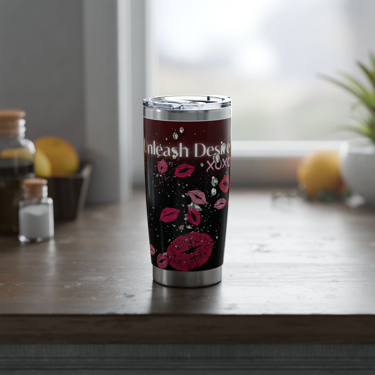 Unleash Desire | Romantic Lips & Diamonds 20oz Tumbler