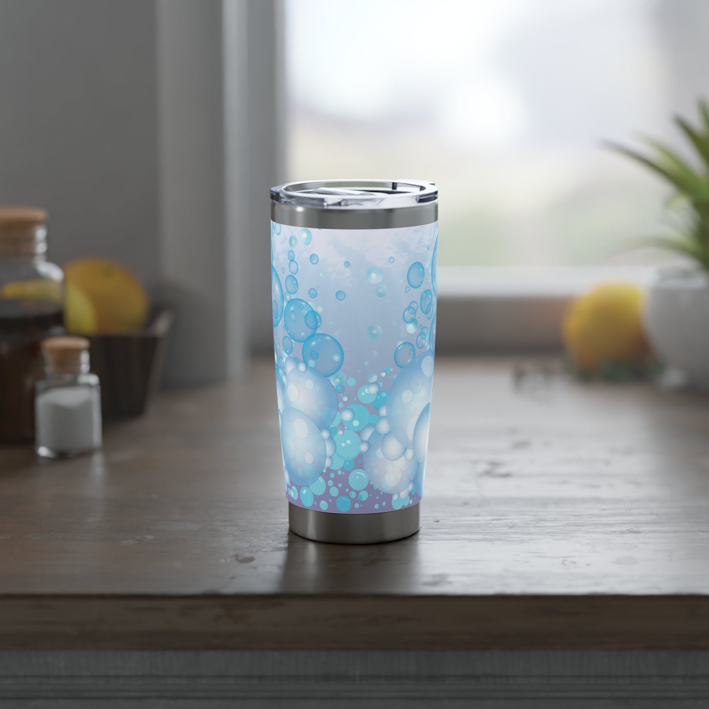 Water Bubble Bliss – Pink Horizon | 20oz Tumbler (Effortless Calm Collection)
