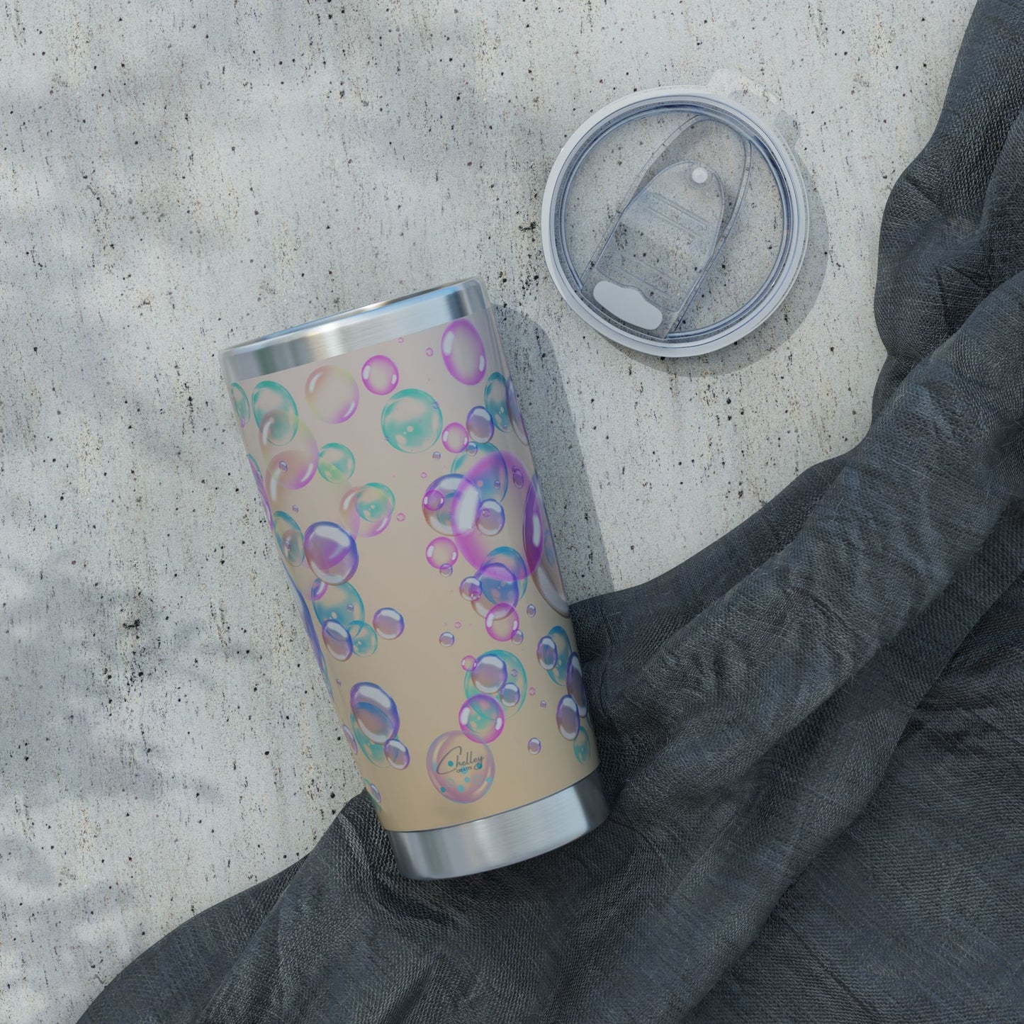 Air Bubble Bliss – Peachlight Drift | 20oz Tumbler