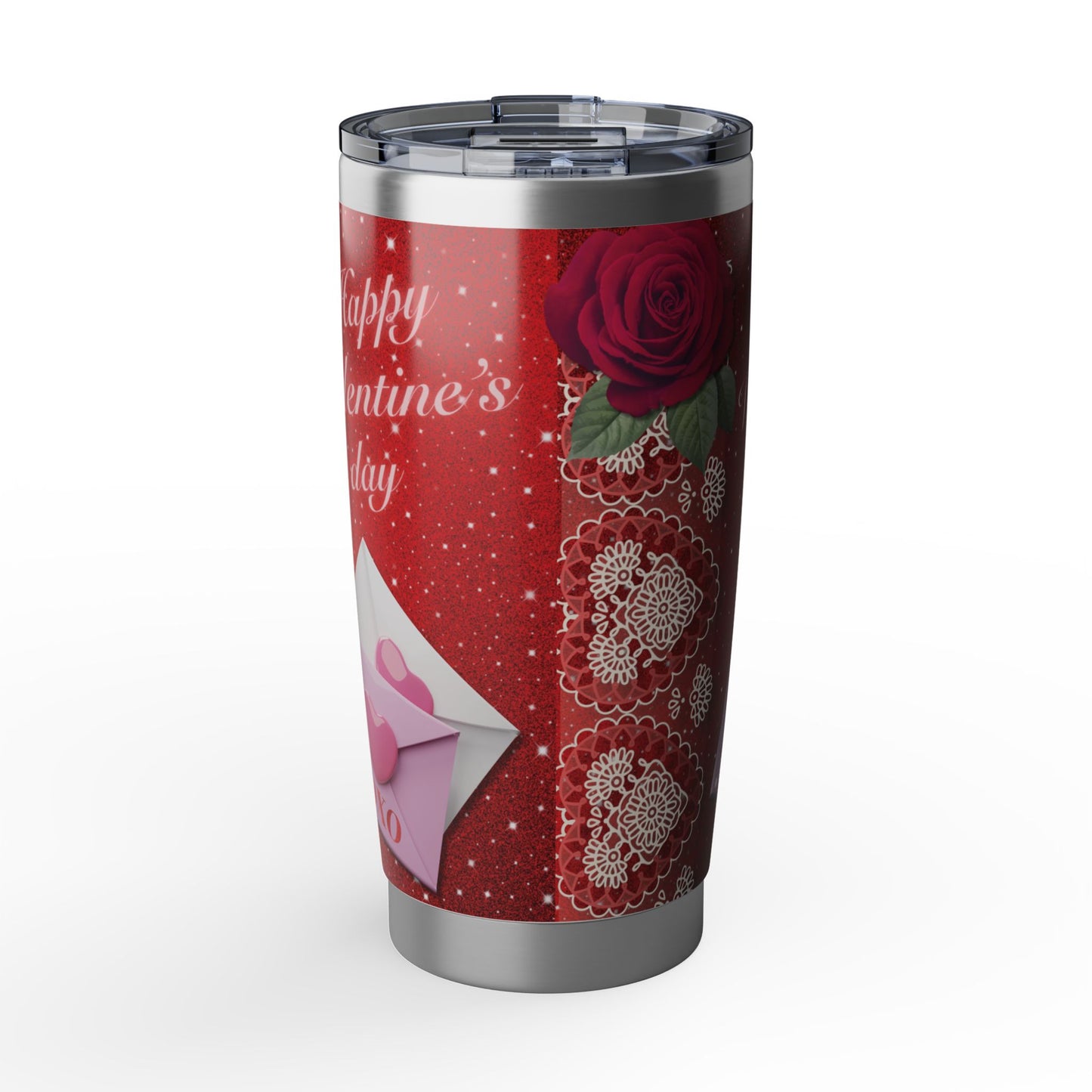 Happy Valentine's Day | Rose & Love Letter 20oz Tumbler