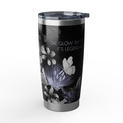 Nocturnal Bloom w/ text | 20oz Floral Tumbler
