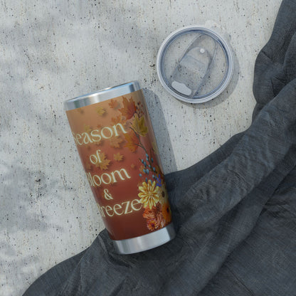 Autumn Blooms 20oz Tumbler — 'Season of Bloom & Breeze' Fall Travel Mug