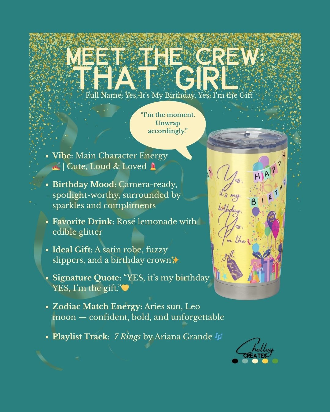 Yes, It's My Birthday! Yes, I'm the Gift | 20oz Tumbler