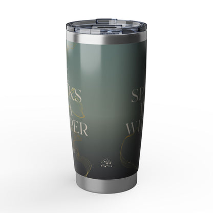 He Speaks in a Whisper | 1 Kings 19:12 Christian Tumbler | 20oz Tumbler