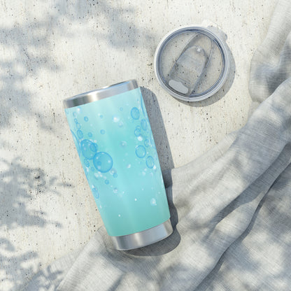Water Bubble Bliss – Mint Whisper | 20oz Tumbler (Effortless Calm Collection)