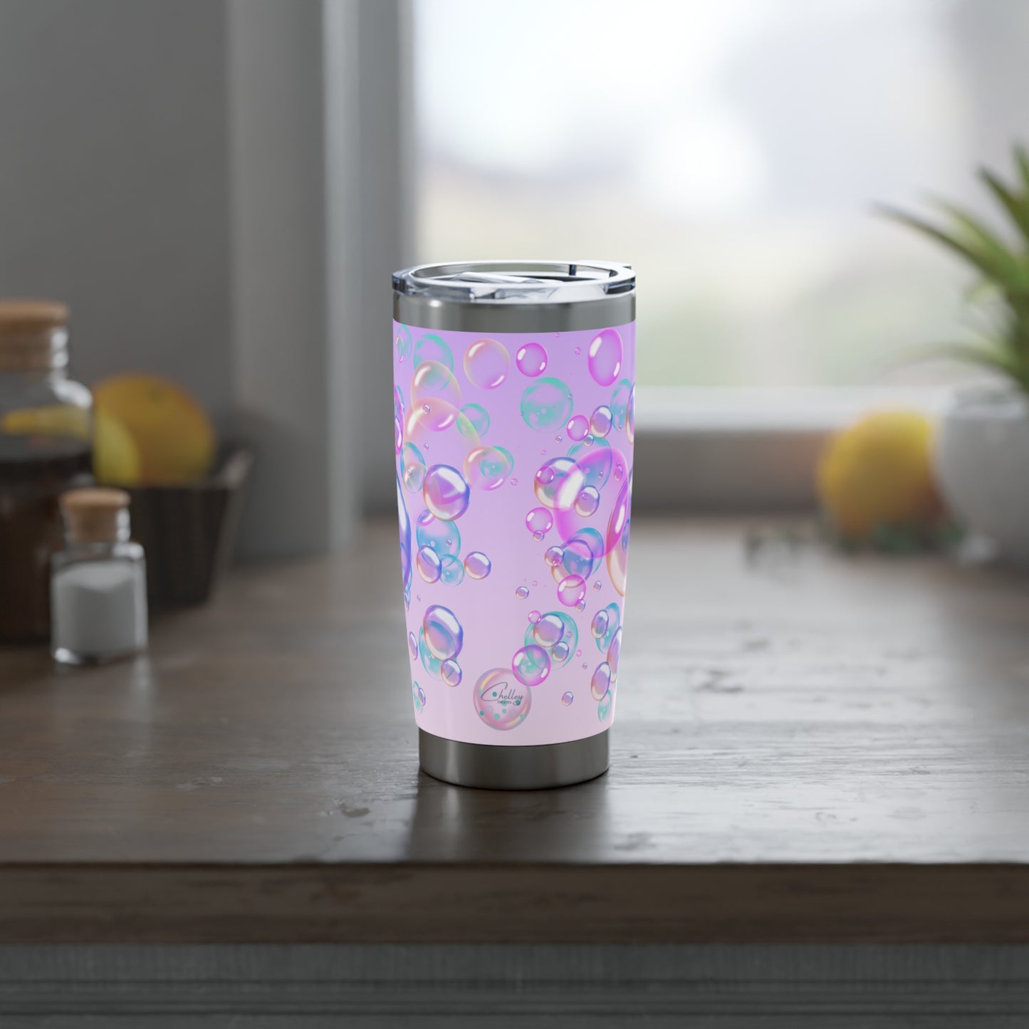 Air Bubble Bliss – Wisteria Fade | 20oz Tumbler (Effortless Calm Collection)