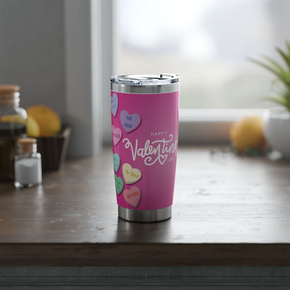 Happy Valentine's Day | Positive Conversation Hearts 20oz Tumbler