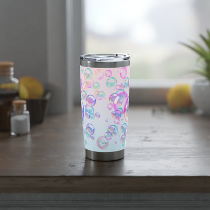 Air Bubble Bliss – Blush Horizon | 20oz Tumbler (Effortless Calm Collection)