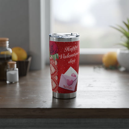 Happy Valentine's Day | Rose & Love Letter 20oz Tumbler