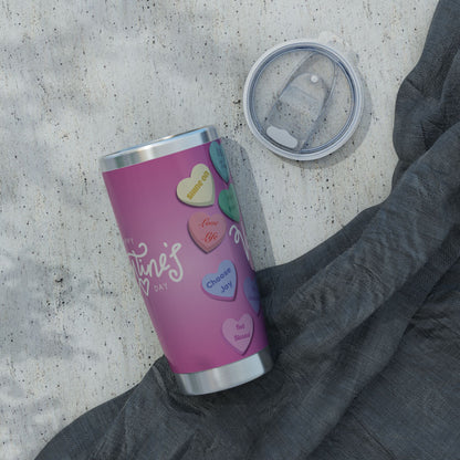 Happy Valentine's Day | Positive Conversation Hearts 20oz Tumbler