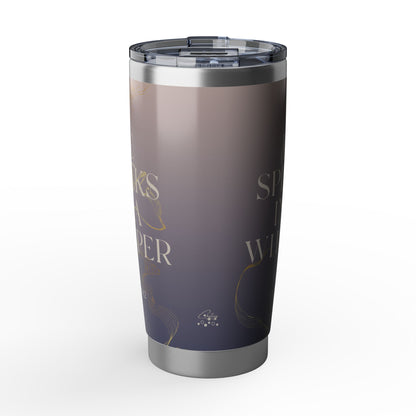 He Speaks in a Whisper | 1 Kings 19:12 Christian Tumbler | 20oz Tumbler