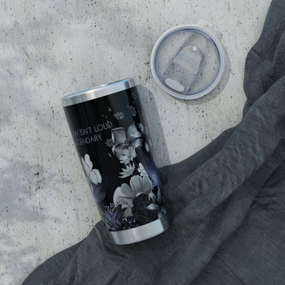 Nocturnal Bloom w/ text | 20oz Floral Tumbler