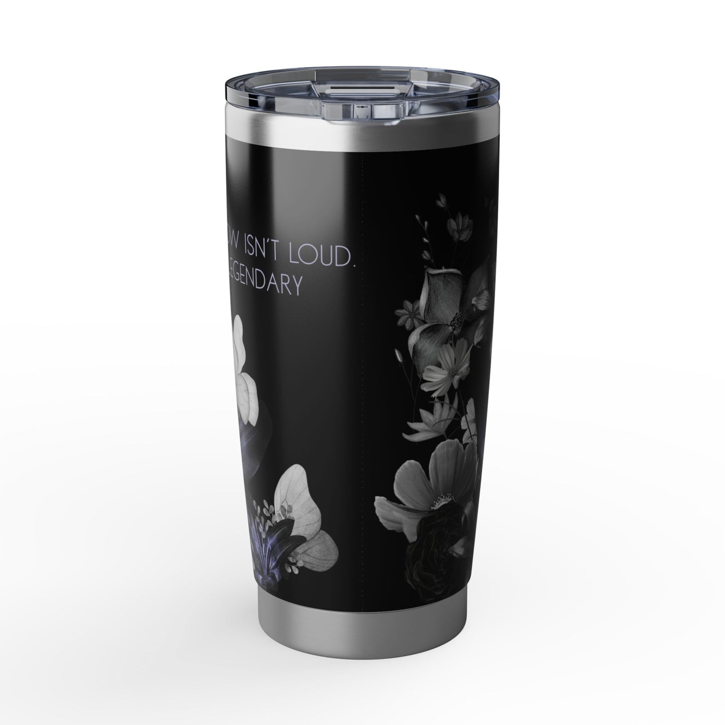 Nocturnal Bloom w/ text | 20oz Floral Tumbler