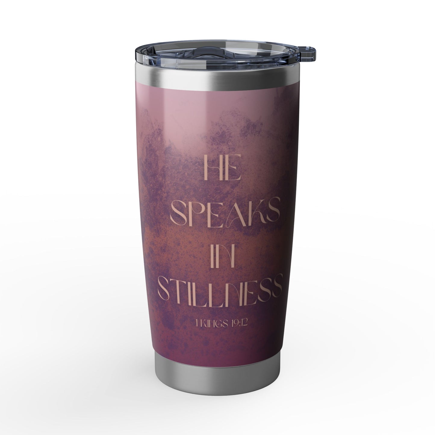 Faith in Stillness (Coral/Purple) – A 1 Kings 19:12 Series